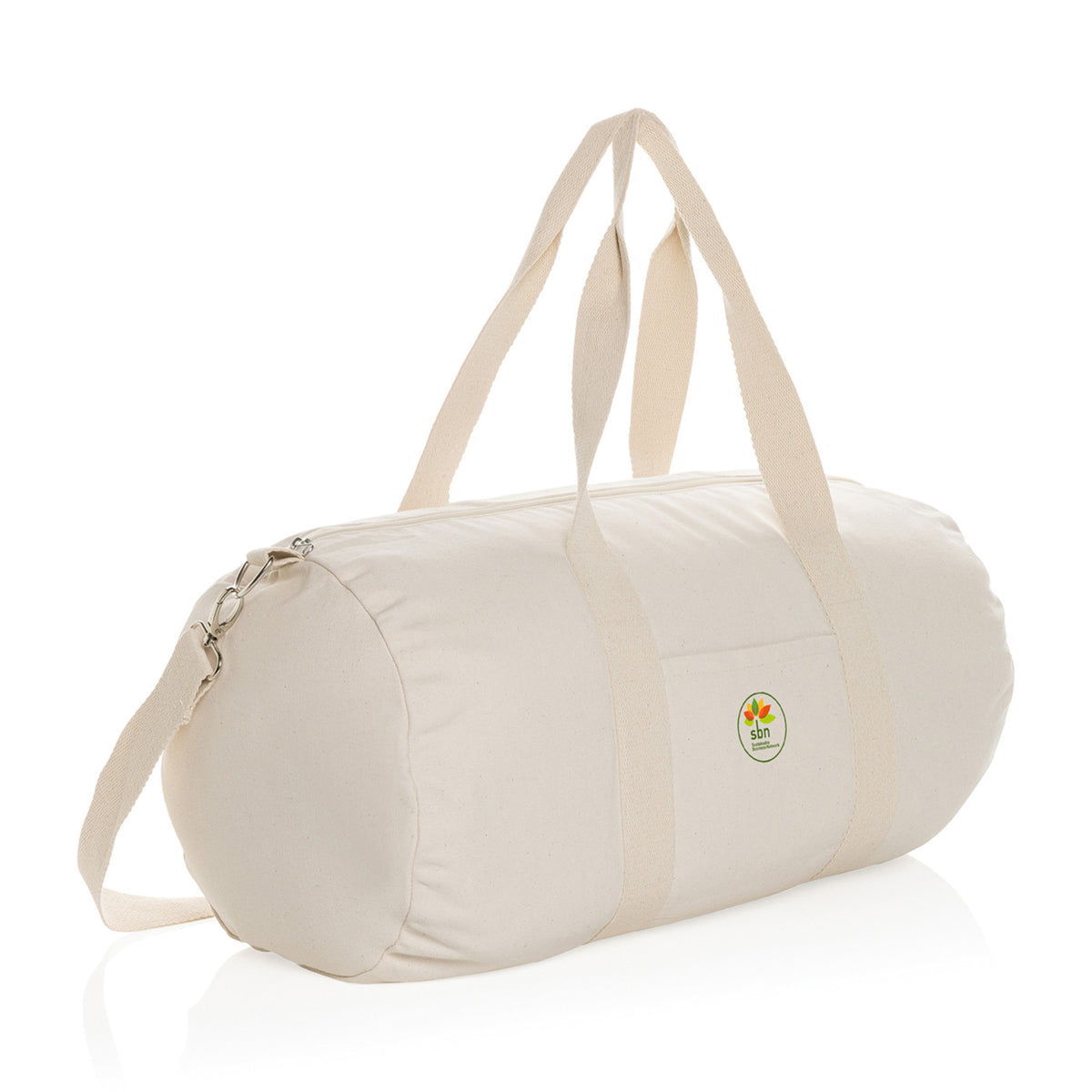 Impact Undyed Recycled Canvas Duffel, 285 gsm Embroidery - Off White - View 2