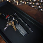 Incline Stylus Pen in Recycled Aluminum - Black - Lifestyle_Silkscreen
