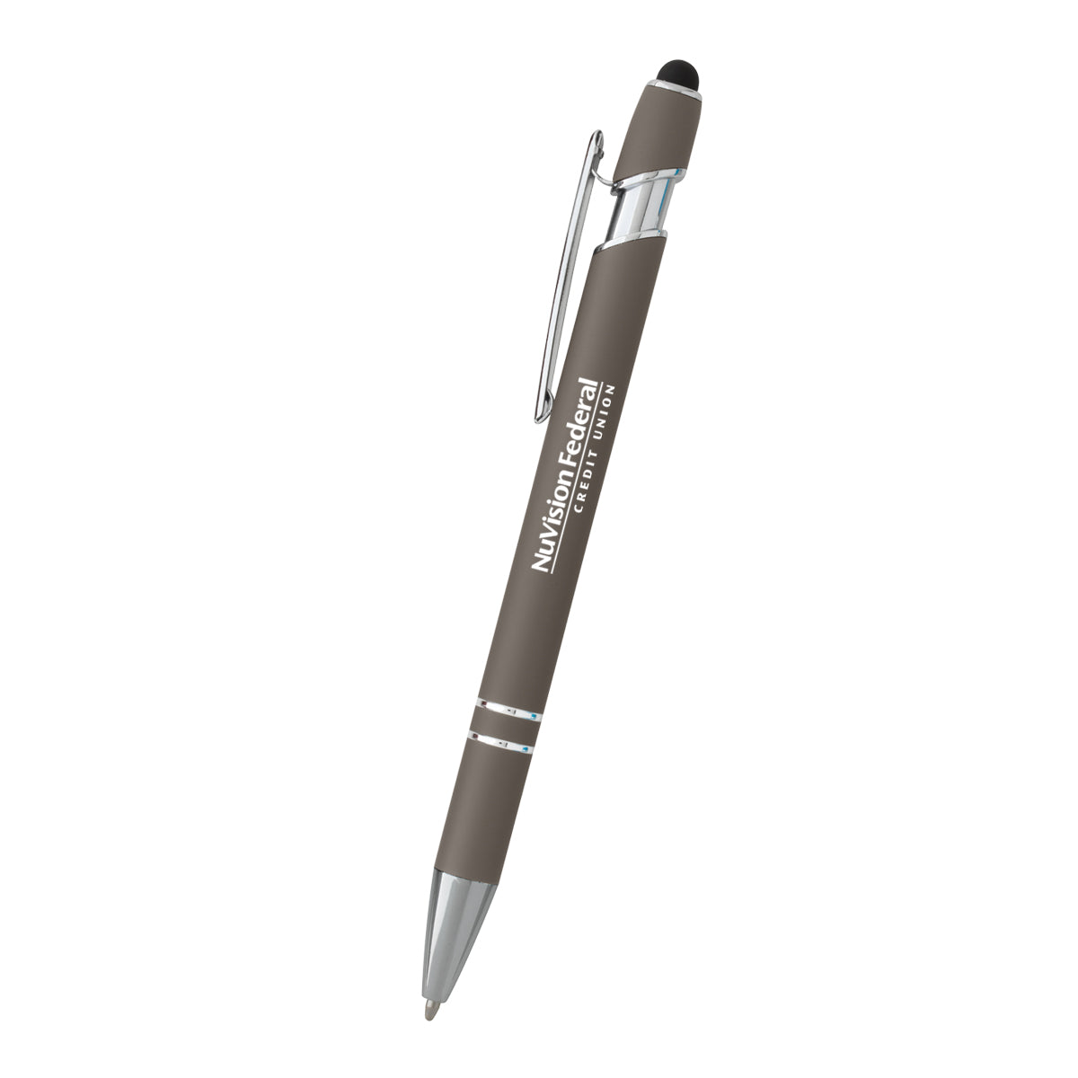 Incline Stylus Pen in Recycled Aluminum - Gray - Silk Screen