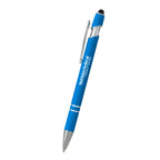 Incline Stylus Pen in Recycled Aluminum - Light Blue - Silk Screen