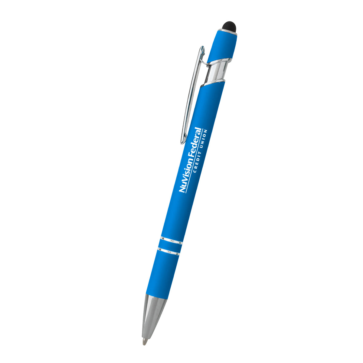 Incline Stylus Pen in Recycled Aluminum - Light Blue - Silk Screen