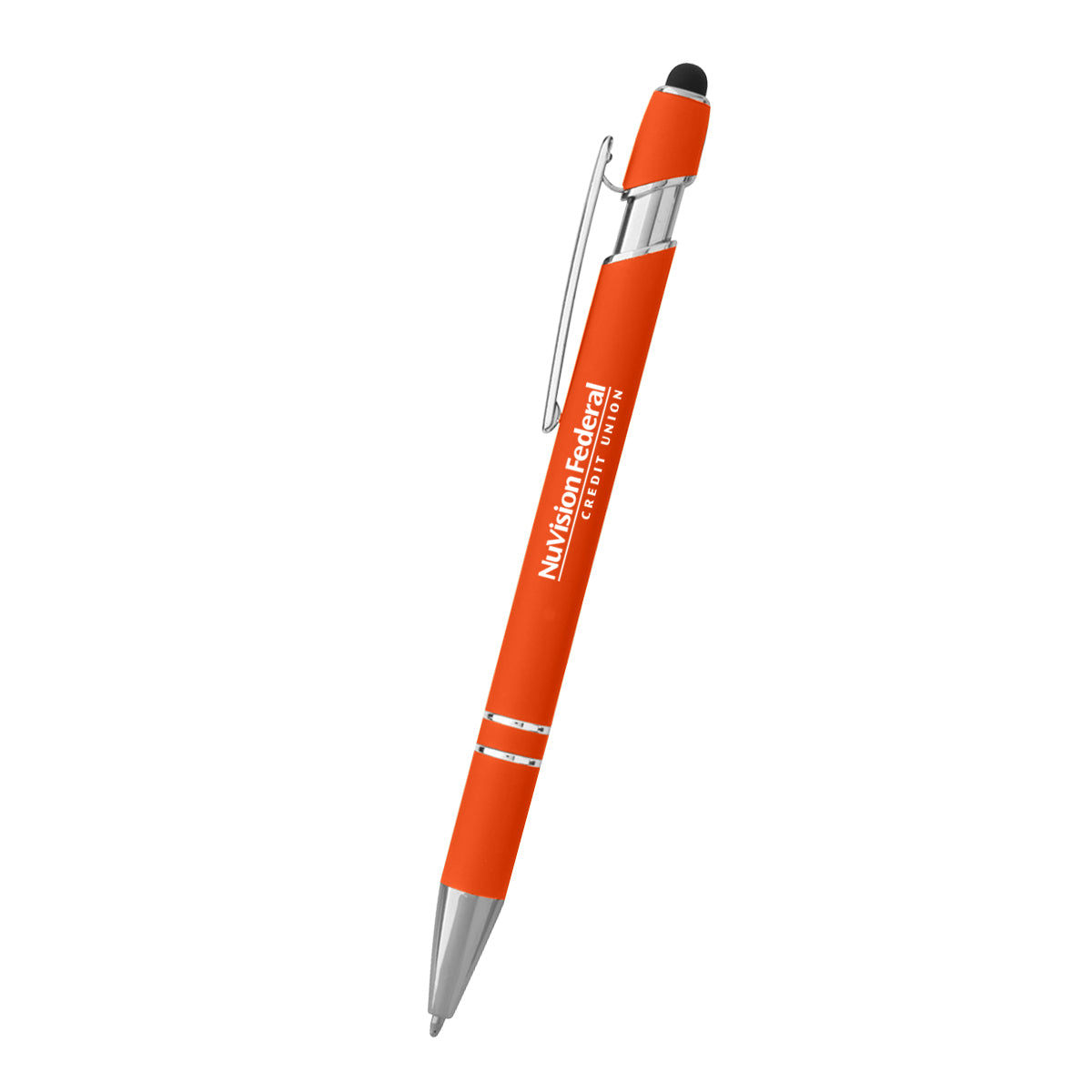 Incline Stylus Pen in Recycled Aluminum - Orange - Silk Screen