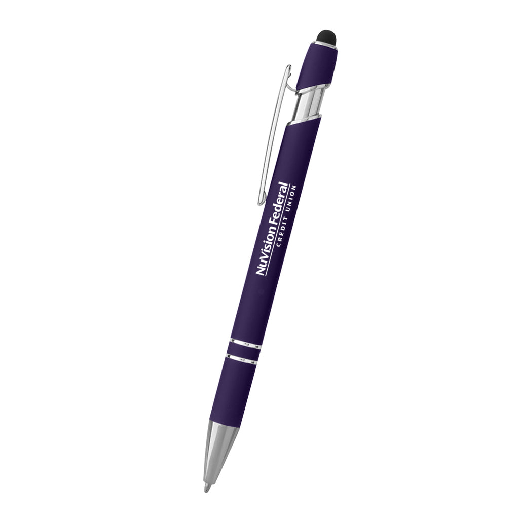 Incline Stylus Pen in Recycled Aluminum - Purple - Silk Screen