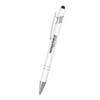 Incline Stylus Pen in Recycled Aluminum - Recycled White - Silk Screen