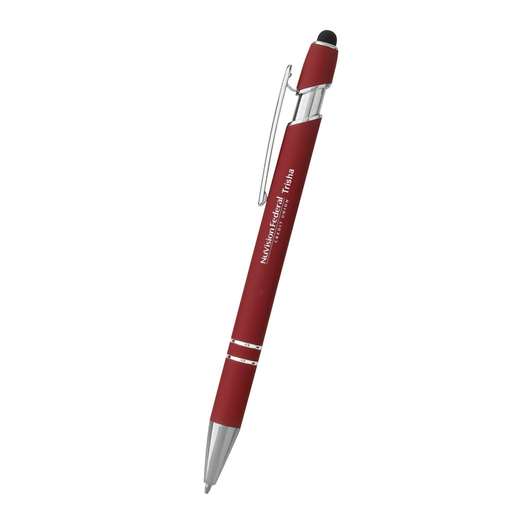 Incline Stylus Pen in Recycled Aluminum - Red - Laser Engraving