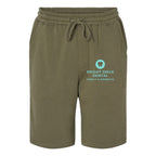 Independent Trading Co. Men's Midweight Fleece Shorts - Army - Front