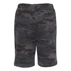 Independent Trading Co. Men's Midweight Fleece Shorts - Black Camo - Back