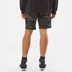 Independent Trading Co. Men's Midweight Fleece Shorts - Black Camo - On Model Back