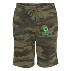 Independent Trading Co. Men's Midweight Fleece Shorts - Forest Camo - Front