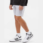 Independent Trading Co. Men's Midweight Fleece Shorts - Grey Heather - On Model Side