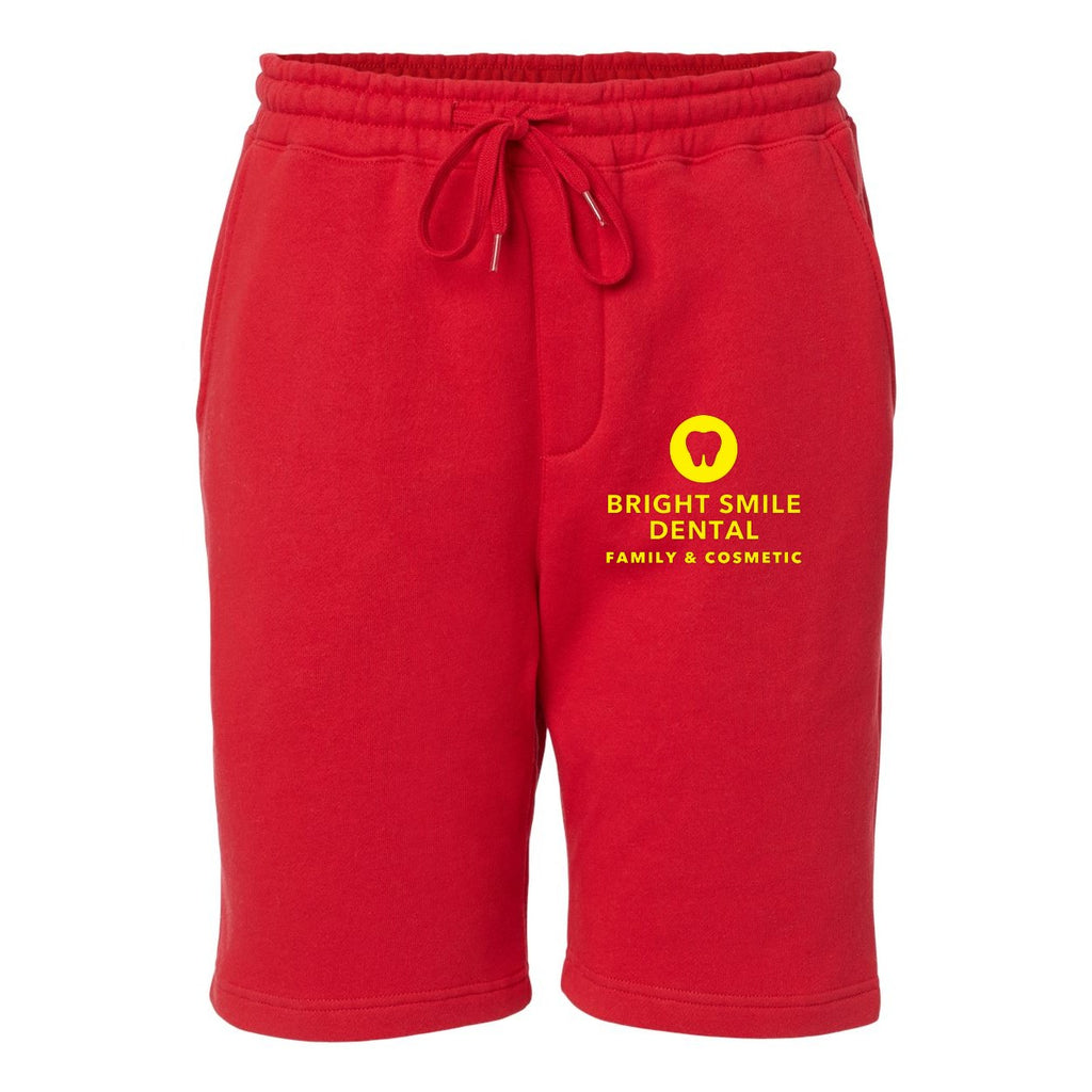 Independent Trading Co. Men's Midweight Fleece Shorts - Red - Front