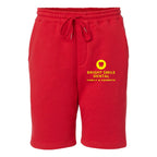 Independent Trading Co. Men's Midweight Fleece Shorts - Red - Front