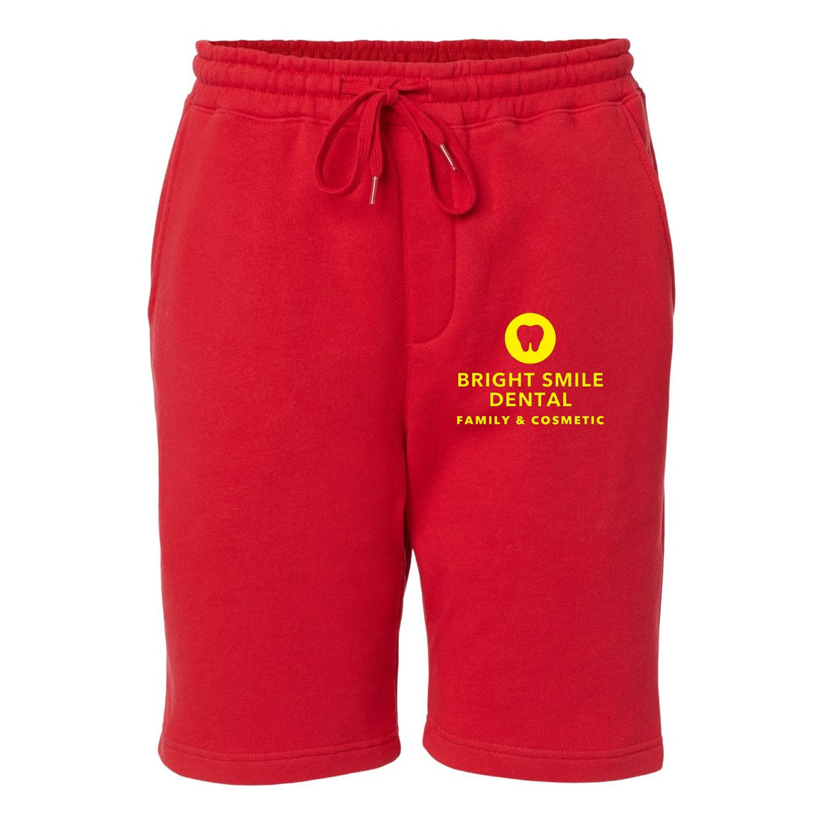 Independent Trading Co. Men's Midweight Fleece Shorts - Red - Front