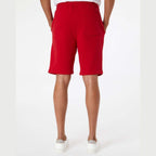 Independent Trading Co. Men's Midweight Fleece Shorts - Red - On Model Back