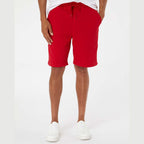 Independent Trading Co. Men's Midweight Fleece Shorts - Red - On Model Front