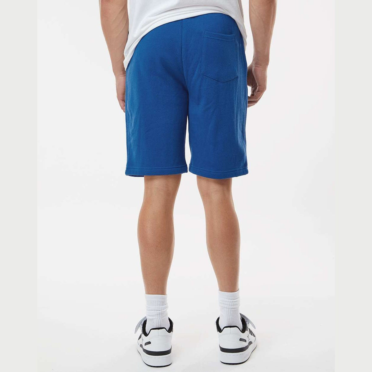 Independent Trading Co. Men's Midweight Fleece Shorts - Royal - On Model Back