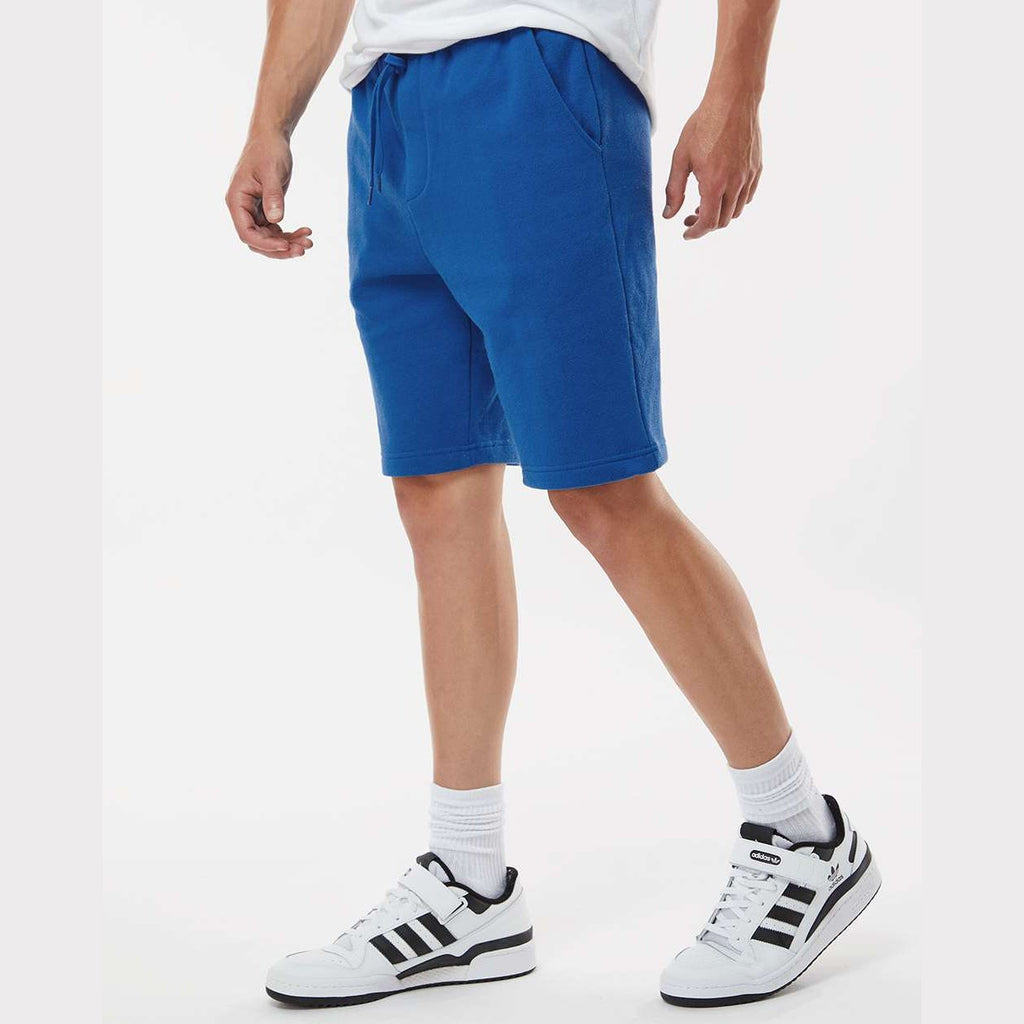 Independent Trading Co. Men's Midweight Fleece Shorts - Royal - On Model Side