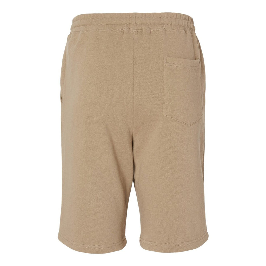 Independent Trading Co. Men's Midweight Fleece Shorts - Sandstone - Back