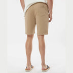 Independent Trading Co. Men's Midweight Fleece Shorts - Sandstone - On Model Back