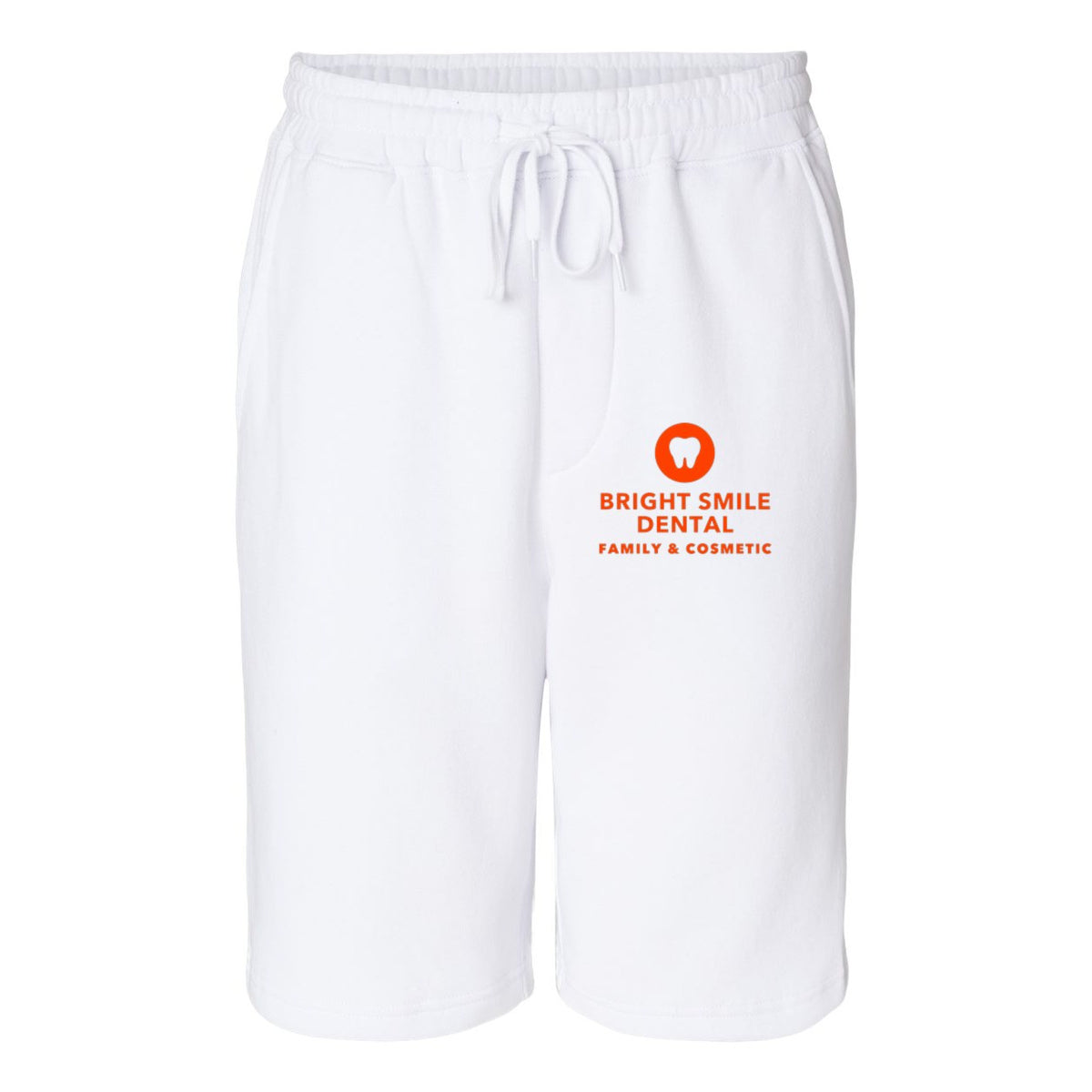 Independent Trading Co. Men's Midweight Fleece Shorts - White - Front