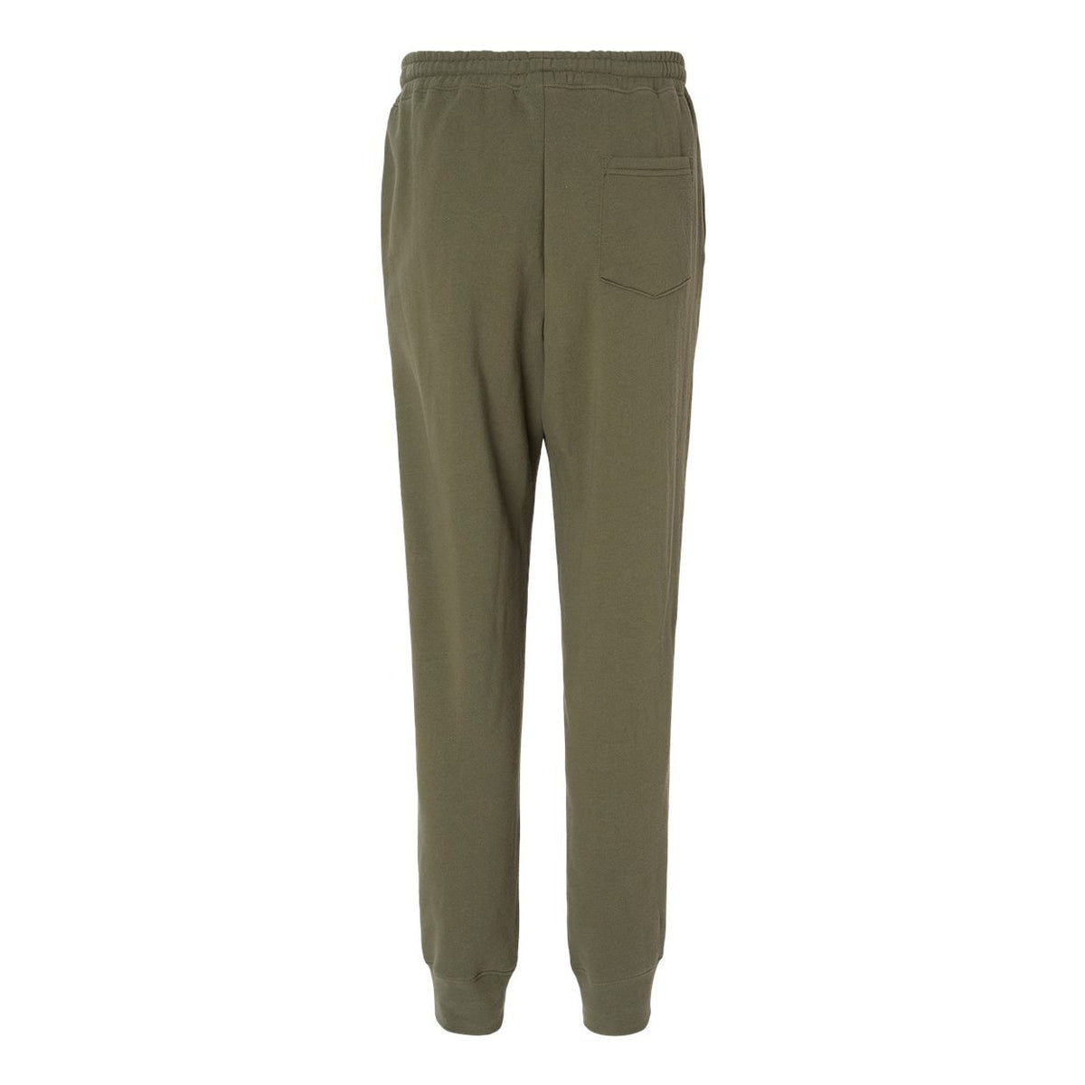 Independent Trading Co. Men's Midweight Fleece Sweatpants - Army - Back