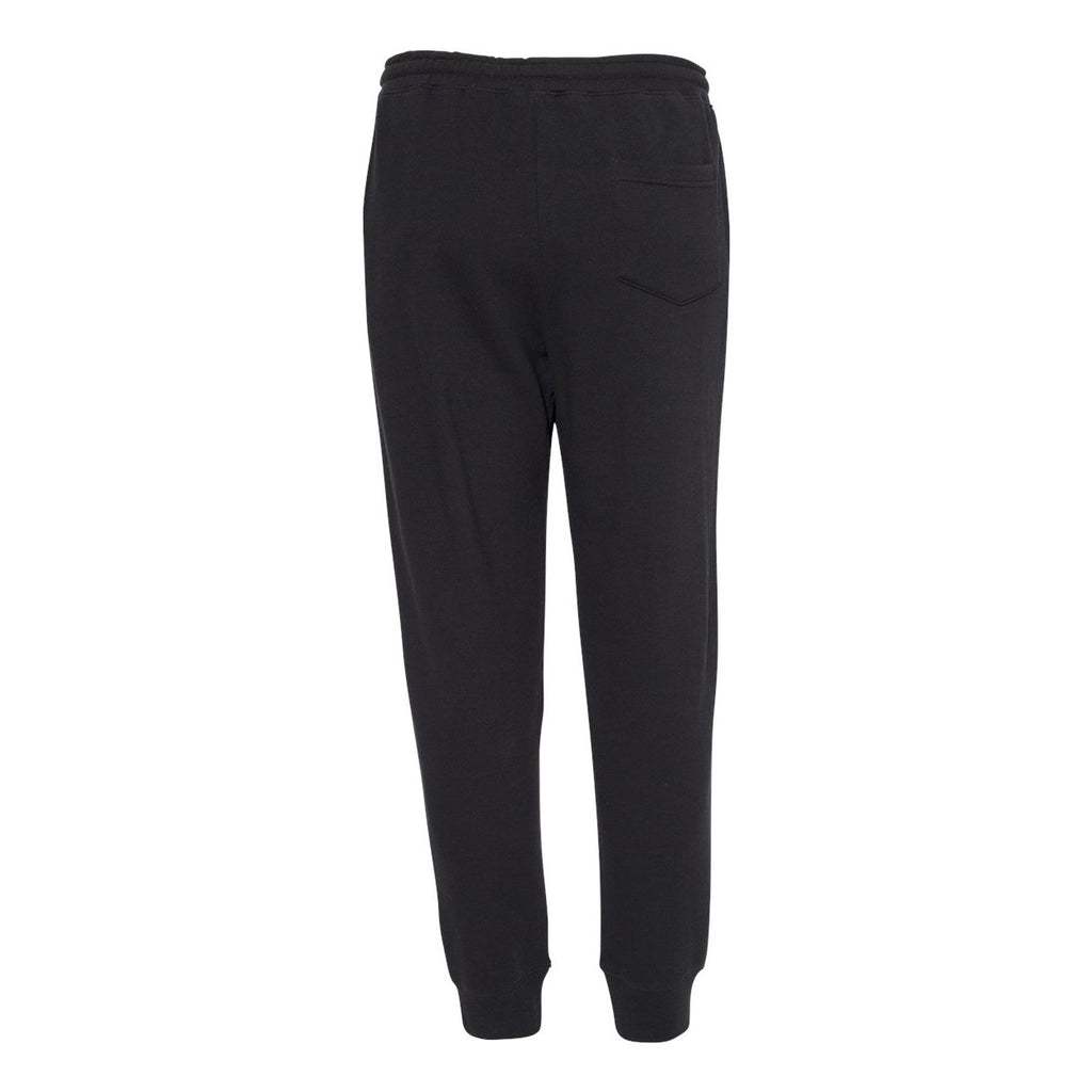 Independent Trading Co. Men's Midweight Fleece Sweatpants - Black - Back
