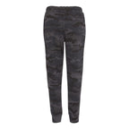 Independent Trading Co. Men's Midweight Fleece Sweatpants - Black Camo - Back