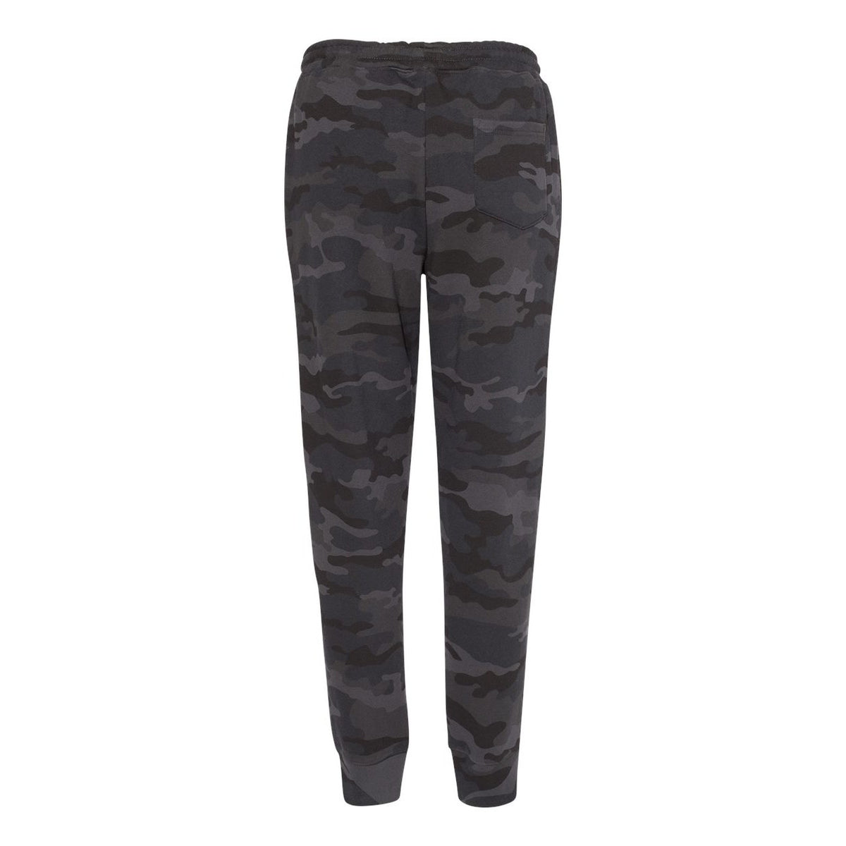 Independent Trading Co. Men's Midweight Fleece Sweatpants - Black Camo - Back
