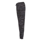 Independent Trading Co. Men's Midweight Fleece Sweatpants - Black Camo - Direct Side