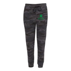 Independent Trading Co. Men's Midweight Fleece Sweatpants - Black Camo - Front