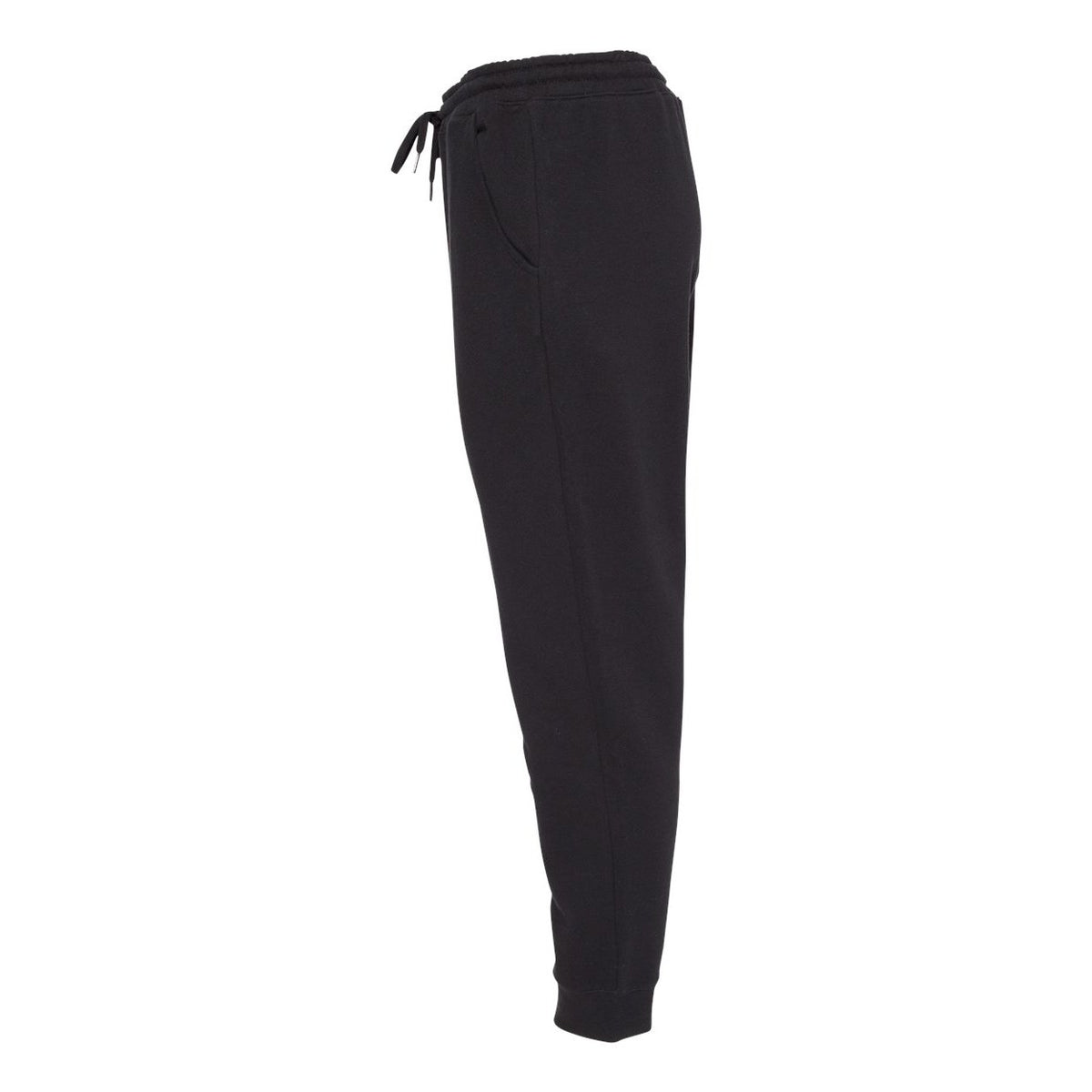 Independent Trading Co. Men's Midweight Fleece Sweatpants - Black - Direct Side