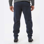 Independent Trading Co. Men's Midweight Fleece Sweatpants - Classic Navy - On Model Back