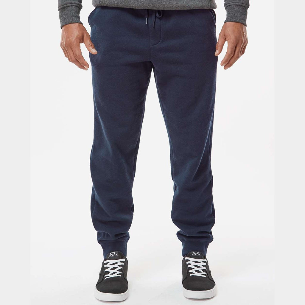 Independent Trading Co. Men's Midweight Fleece Sweatpants - Classic Navy - On Model Front