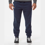 Independent Trading Co. Men's Midweight Fleece Sweatpants - Classic Navy - On Model Front