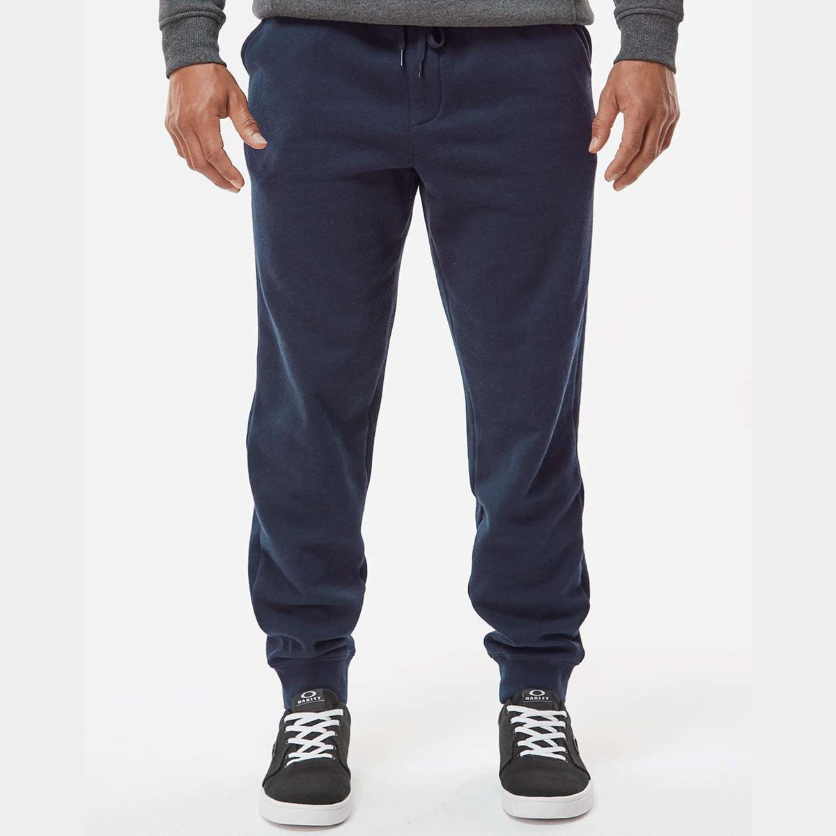 Independent Trading Co. Men's Midweight Fleece Sweatpants - Classic Navy - On Model Front