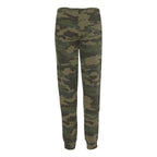 Independent Trading Co. Men's Midweight Fleece Sweatpants - Forest Camo - Back