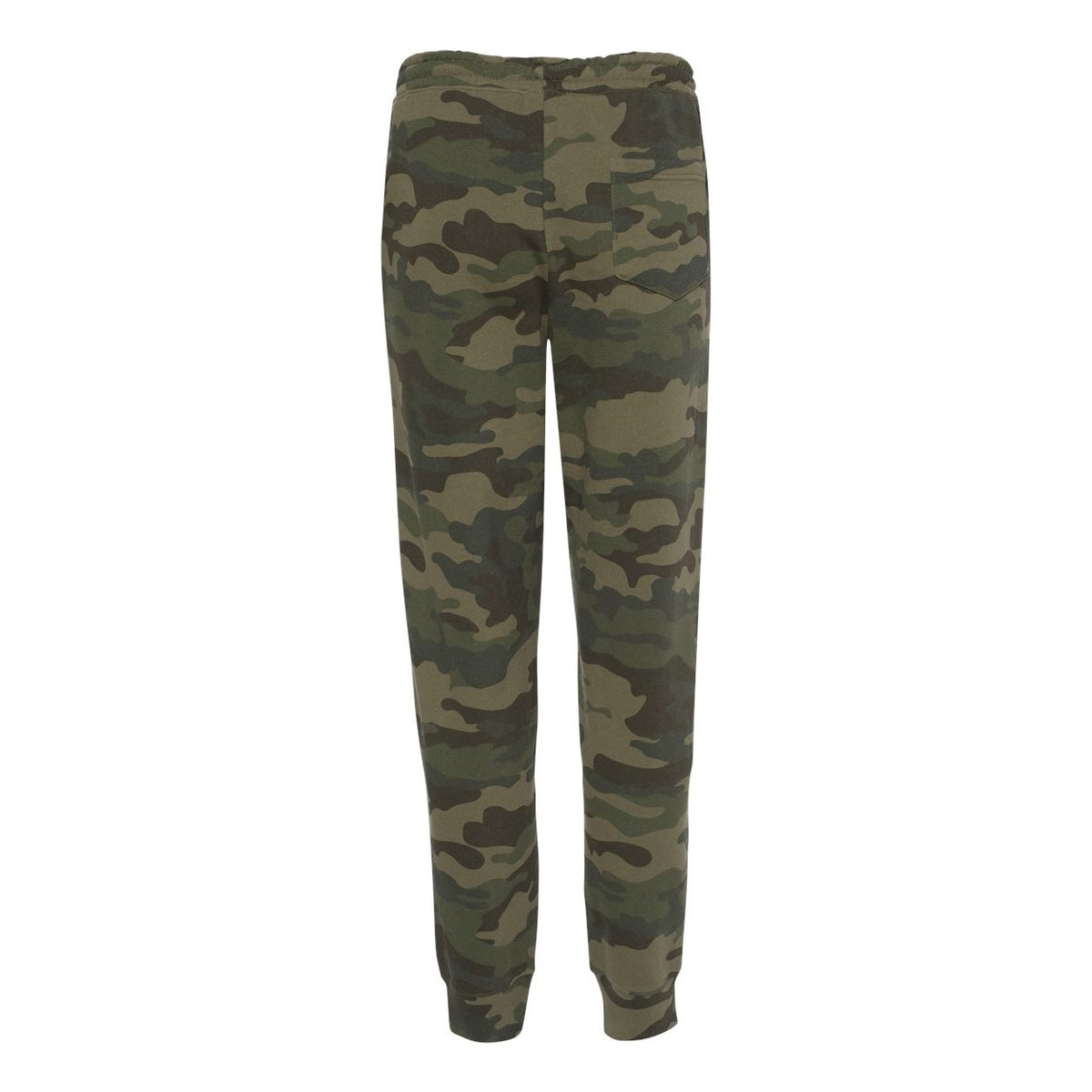 Independent Trading Co. Men's Midweight Fleece Sweatpants - Forest Camo - Back