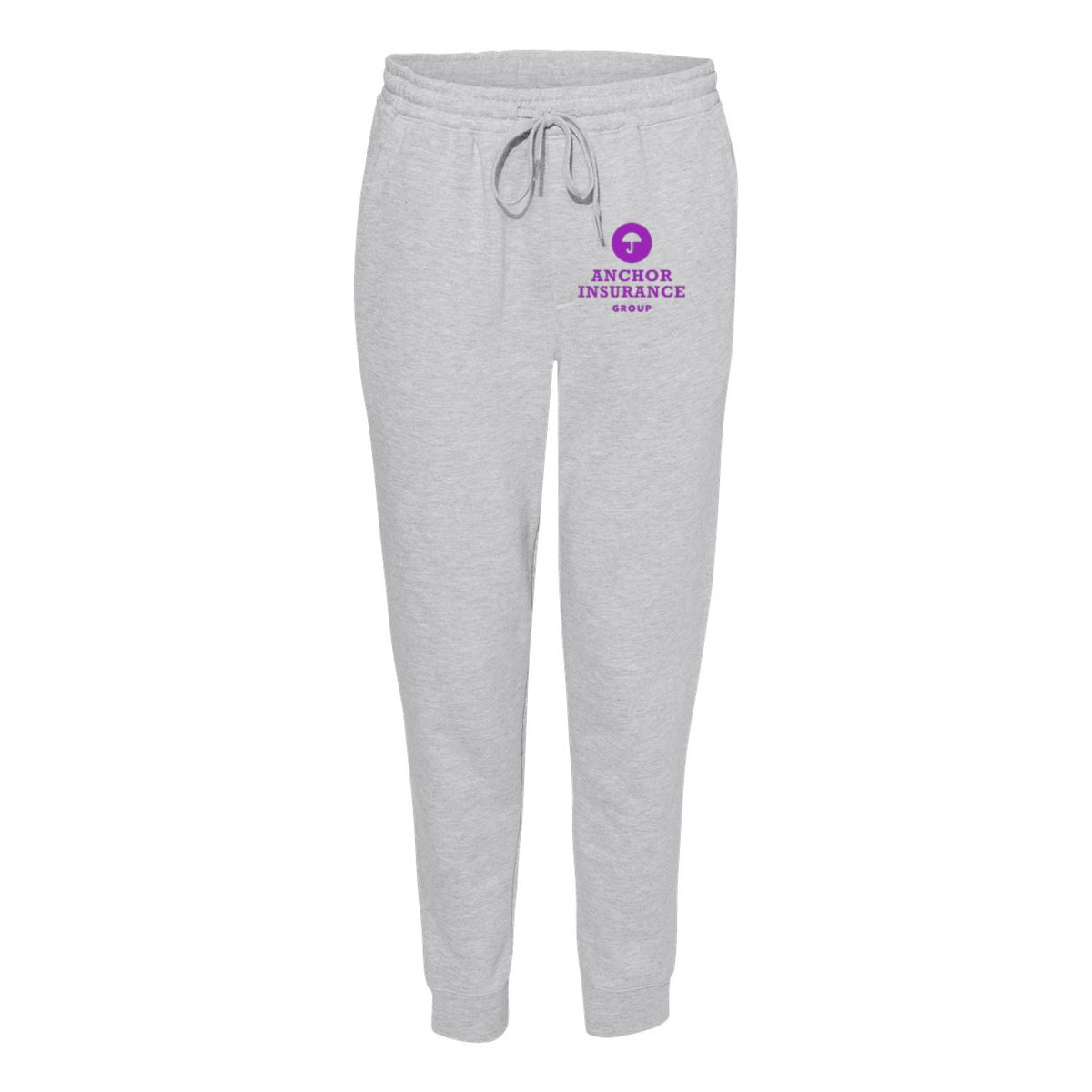 Independent Trading Co. Men's Midweight Fleece Sweatpants - Grey Heather - Front