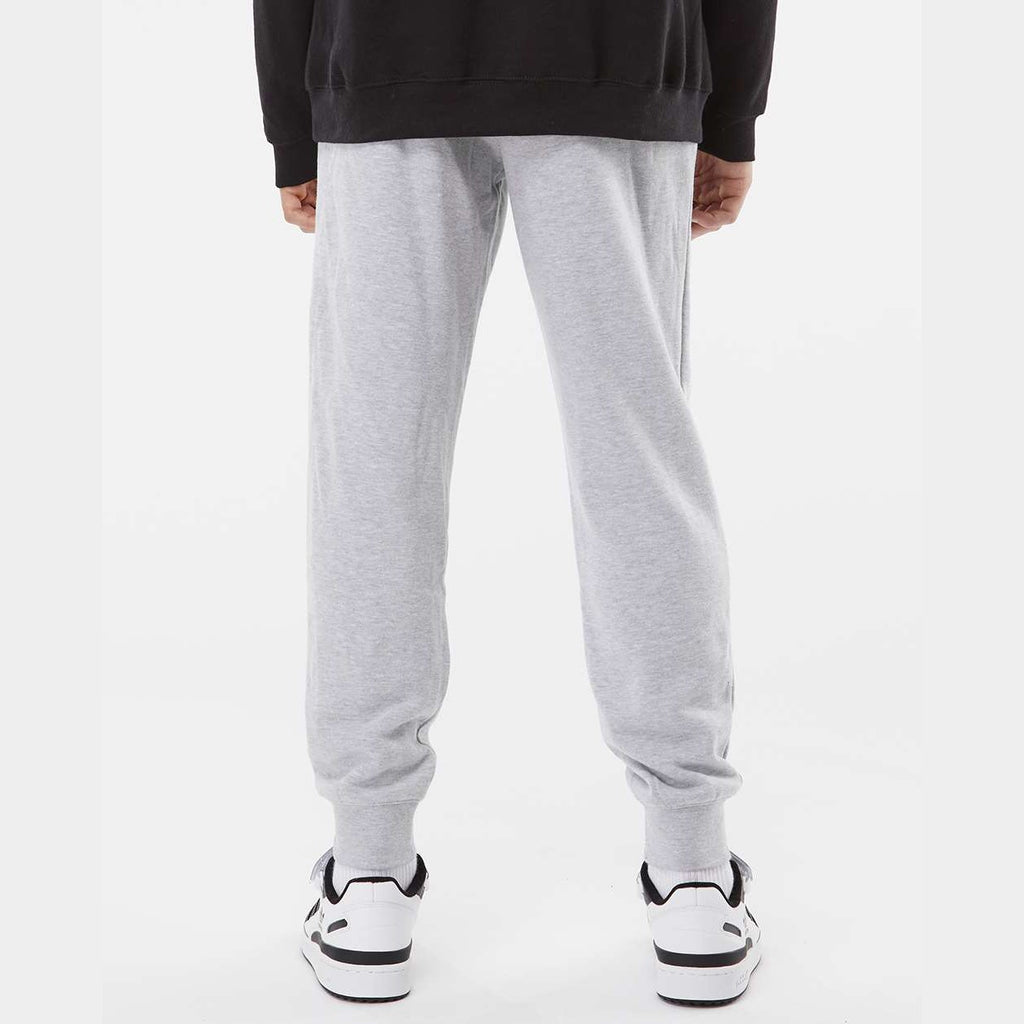 Independent Trading Co. Men's Midweight Fleece Sweatpants - Grey Heather - On Model Back
