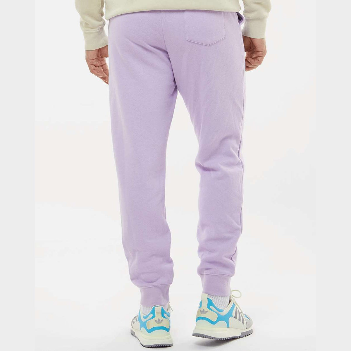 Independent Trading Co. Men's Midweight Fleece Sweatpants - Lavender - On Model Back