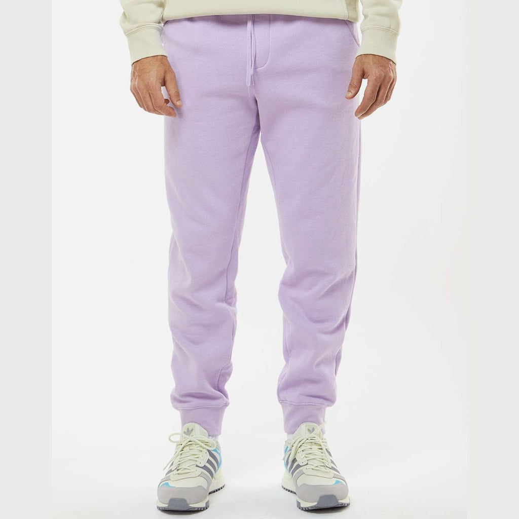 Independent Trading Co. Men's Midweight Fleece Sweatpants - Lavender - On Model Front