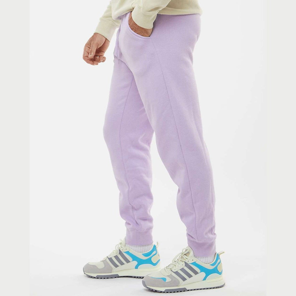 Independent Trading Co. Men's Midweight Fleece Sweatpants - Lavender - On Model Side