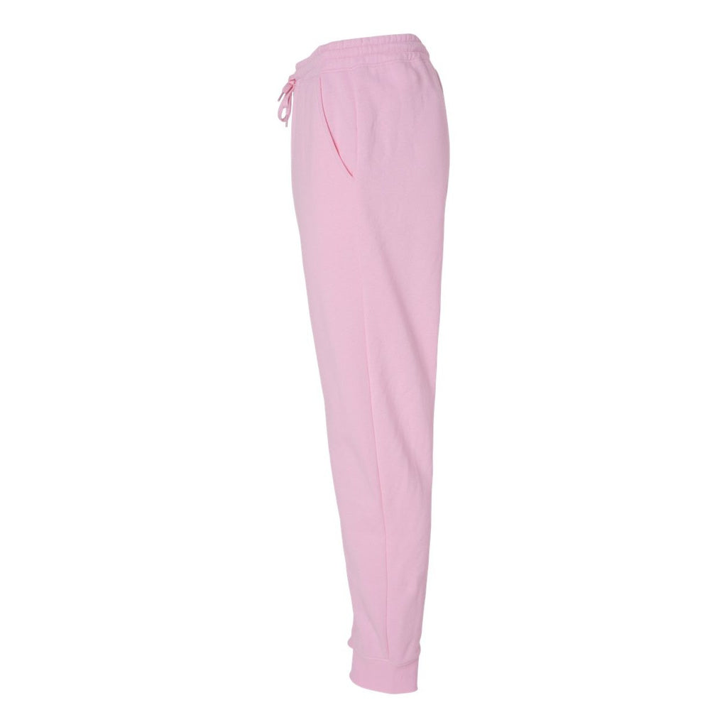 Independent Trading Co. Men's Midweight Fleece Sweatpants - Light Pink - Direct Side
