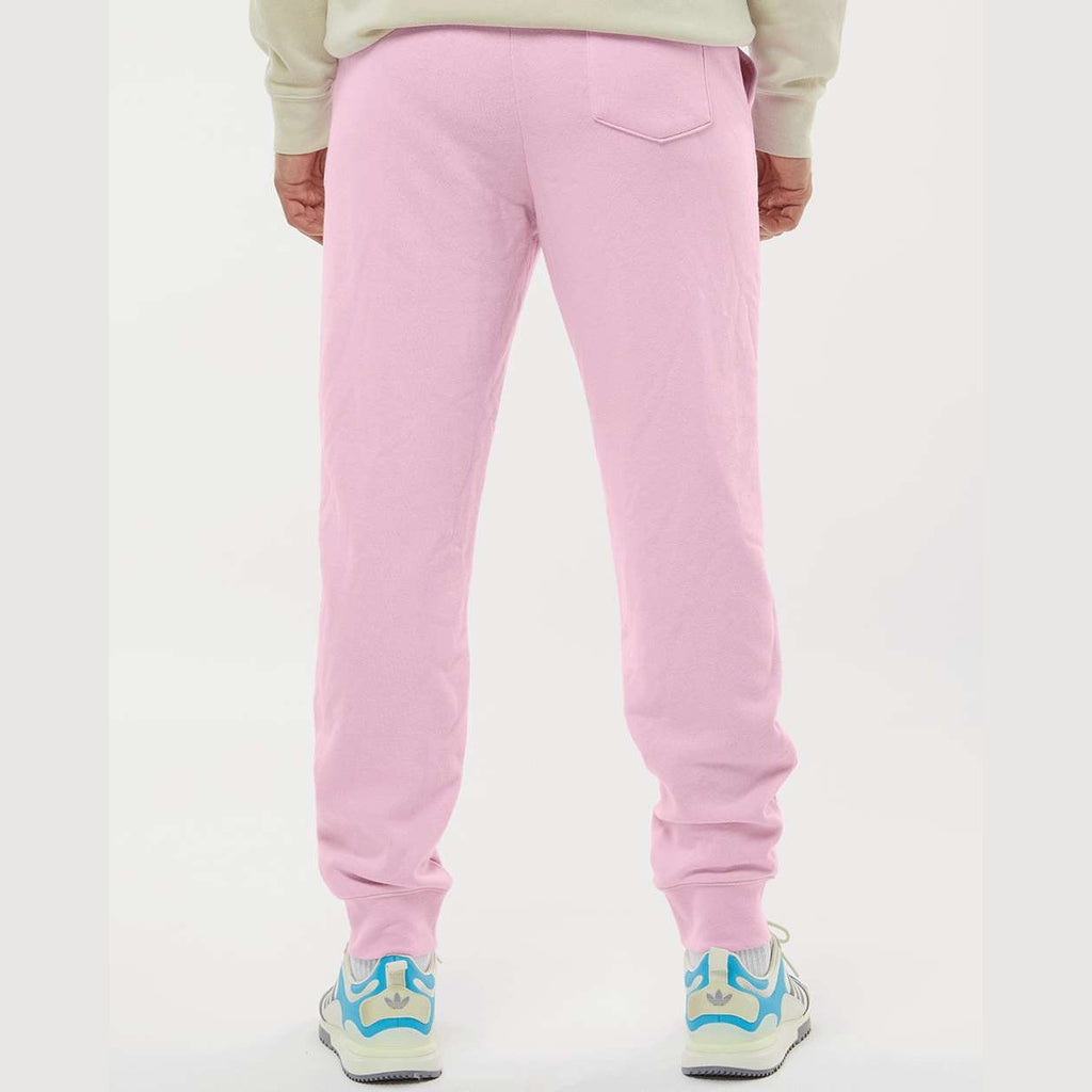 Independent Trading Co. Men's Midweight Fleece Sweatpants - Light Pink - On Model Back