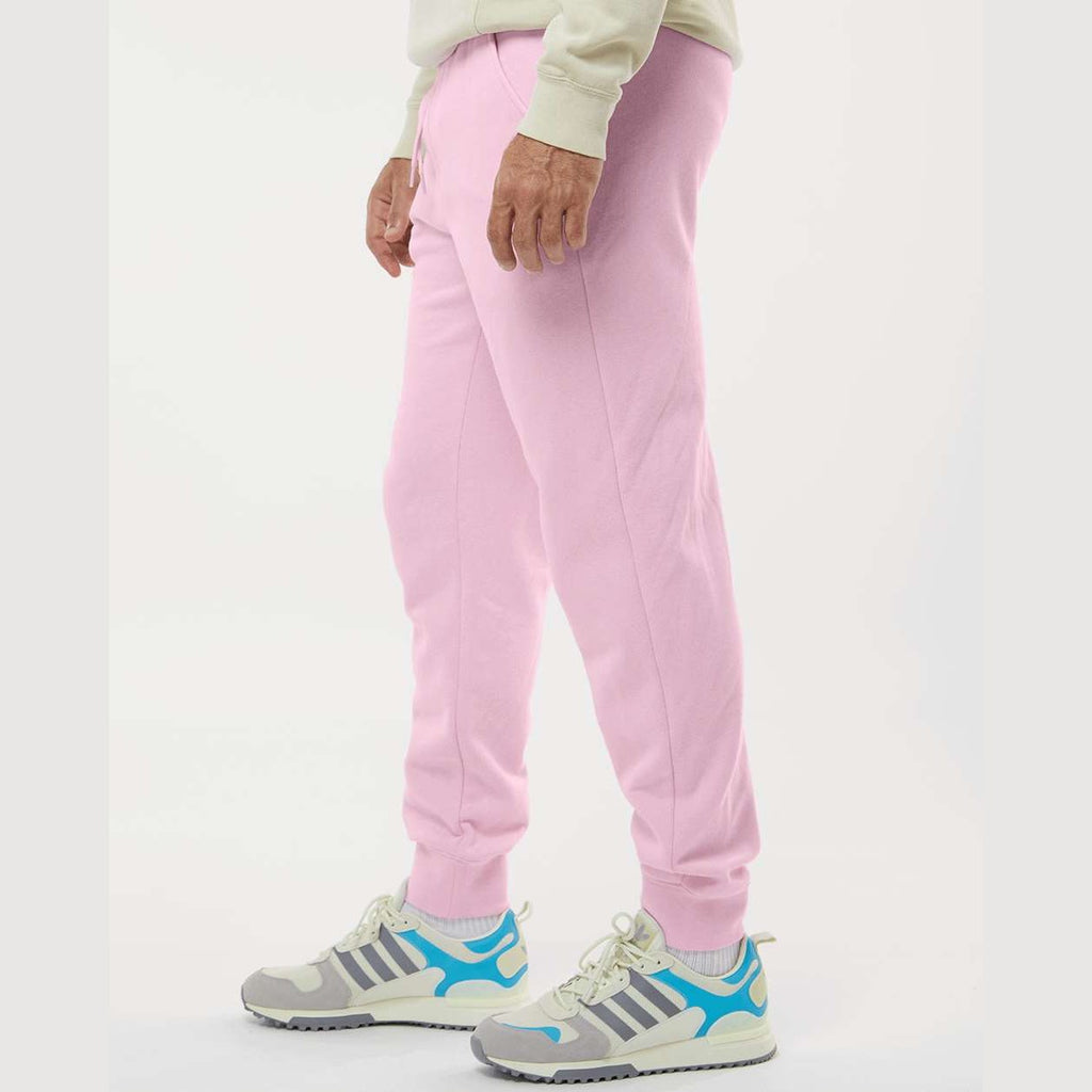 Independent Trading Co. Men's Midweight Fleece Sweatpants - Light Pink - On Model Side