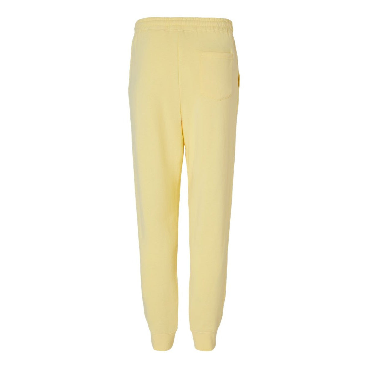 Independent Trading Co. Men's Midweight Fleece Sweatpants - Light Yellow - Back