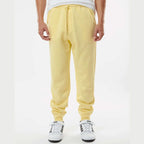 Independent Trading Co. Men's Midweight Fleece Sweatpants - Light Yellow - On Model Front