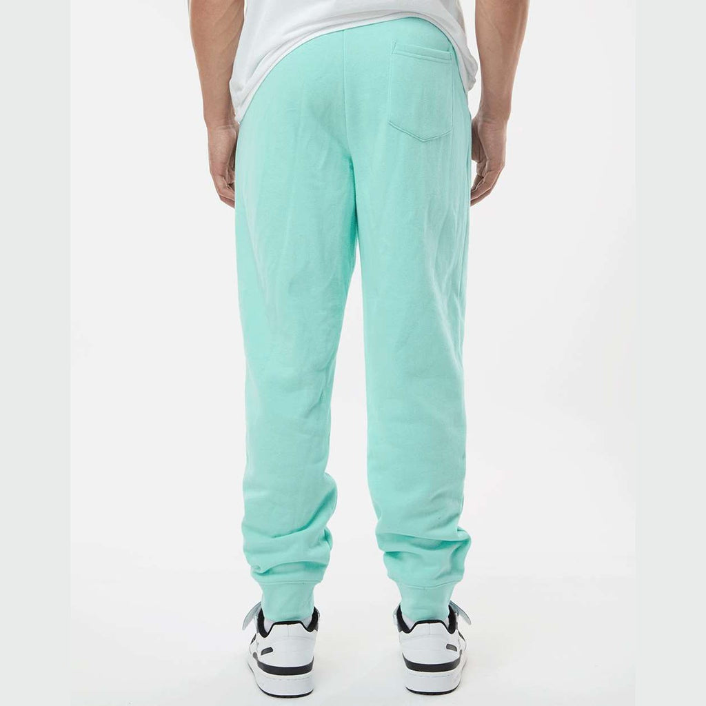 Independent Trading Co. Men's Midweight Fleece Sweatpants - Mint - On Model Back