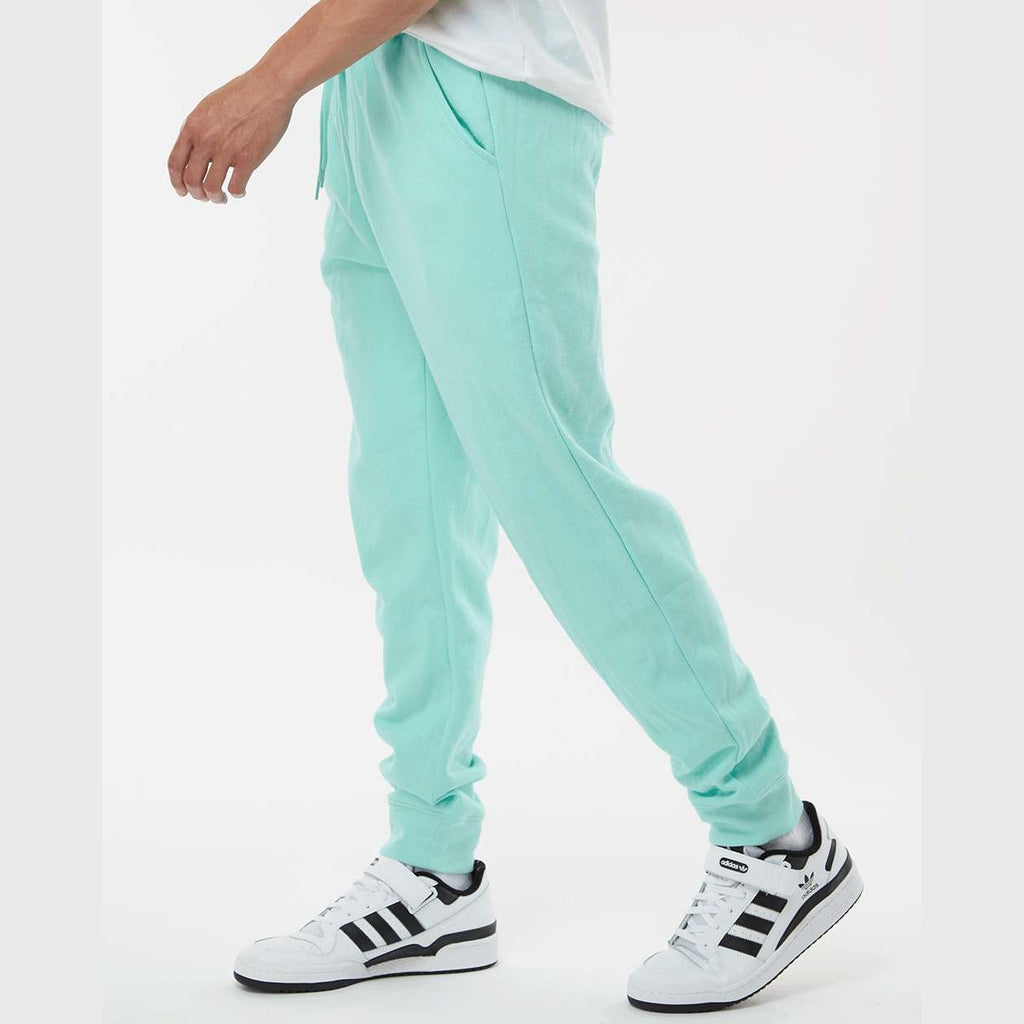 Independent Trading Co. Men's Midweight Fleece Sweatpants - Mint - On Model Side
