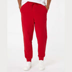 Independent Trading Co. Men's Midweight Fleece Sweatpants - Red - On Model Front